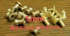 真鍮製 ギボシ ネジ式（5ｍｍ）10個セット ゴールド