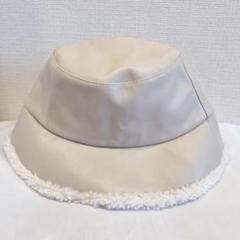 アイボリー バケットハット 56cm-57cm レディース　Mサイズ　PU