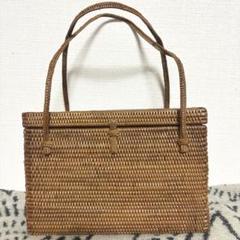 美品●浴衣バッグ●アタバッグ かごバッグ バリ島 アジアン 天然素材 ●