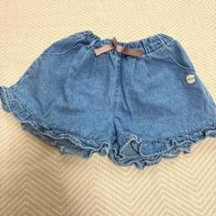 tutuful フリル付きデニムショートパンツ　80