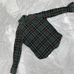 DO!FAMILY チェック柄 コットンシャツ グリーン Mサイズ オシャレのサムネイル