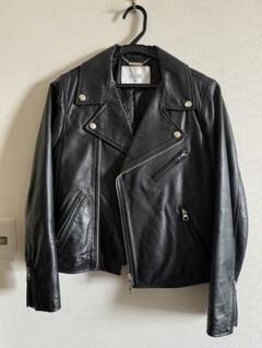 美品　SLOBE IENA　レディース　レザー　ライダースジャケット　38 美品 スローブイエナ レザーライダースブルゾン 38（新品 SLOBE