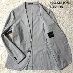 【極美品】マッキントッシュロンドン シアサッカー テーラードジャケット 白灰 L 極美品】マッキントッシュロンドン シアサッカー テーラード