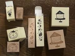 木製スタンプ 4個セット カレンダーデザイン