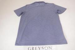 GREYSON グレイソン　人気のHANCOCK STRIPE POLO　M Greyson Hancock Stripe Polo Maltese Blue/Dewberry/Arctic