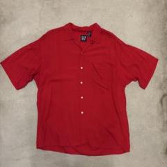 90s OLD GAP 開襟 レーヨン シャツ オープンカラー 赤 USA古着 90s OLD GAP 開襟 レーヨン シャツ オープンカラー 赤 USA古着
