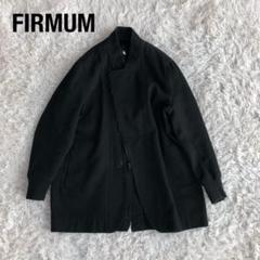 FIRMUMフィルマムオーバーサイズコットンライダースジャケットブラック黒