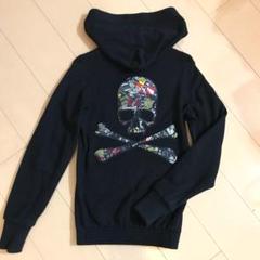 ●中古【限定品】Roen ロエン 背面スカルプリントスワロパーカー Roen - ○中古【限定品】Roen ロエン 背面スカルプリントスワロ