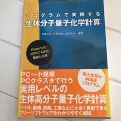 プログラムで実践する生体分子量子化学計算 : ProteinDF/ABINIT…