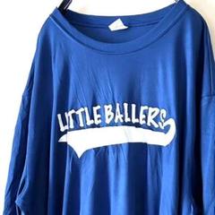 スポーツテック LITTLEBALLERS Tシャツ XL ブルー青 古着