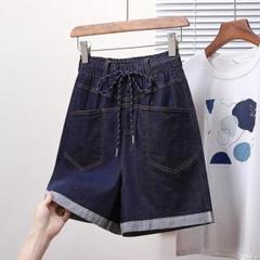 デニム ワイドパンツ ショートパンツ オシャレ 薄手 ゆったり 夏にぴったり