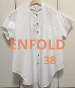 ENFÖLD 半袖 ブラック シャツ 38 新品　タグ付き ENFOLD(エンフォルド) / 半袖ブラウス/38/ポリエステル/BLK