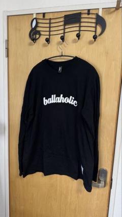 ballaholic 長袖シャツ Lサイズ 黒 cool ロンT blhlc Oval Logo V-Neck Long Sleeve Shirt (black