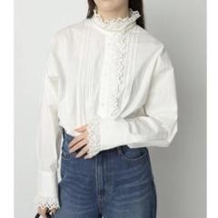 未使用タグ付き 23SS アルページュストーリー 刺繍フリルブラウス レース