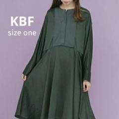 ◆ KBF ケービーエフ Aライン サテン ワンピース ドレス one