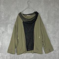 La SRIC ラスリック　日本製　ジャケット　薄手　　緑　黒　レース　春夏秋