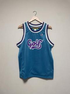 Golf wang ベスト 水色 golf wang ゴルフワン 中綿ベスト 水色 青 ブルー 刺繍 XXL