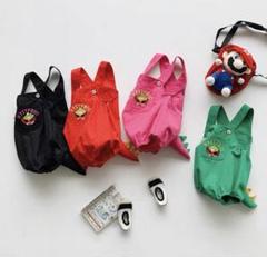 恐竜のしっぽ付きオーバーオール