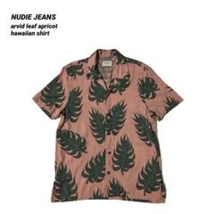 NUDIE JEANS arvid leaf apricot アロハシャツ