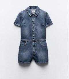 ✨美品！大人気！M✨ZARA デニム ジャンプスーツ ツナギ ダメージ加工 ザラ デニム オールインワン つなぎ ZARA usa古着風 ジャンプ