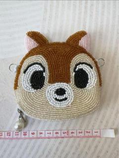 Chip‘N’Dale ビーズ刺繍　ポーチ　小物入れ　キーケース　コインケース