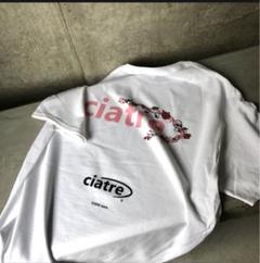ciatre flower logo tee (rose) S/S WHT
