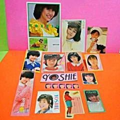 シール追加!★明星等 付録 柏原芳恵♡ポストカード&ミニメモカード&切抜きシール