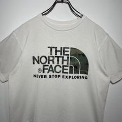 THE NORTH FACE　ノースフェイス　Tシャツ　サイズM　デカロゴ　古着