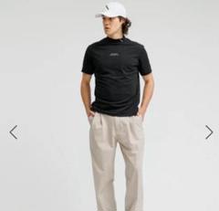SATURDAYS NYC モックネックシャツ　半袖　ブラック　XL