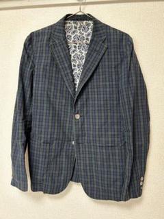 COMME des GARÇONS テーラードジャケット M ネイビーチェック柄 2025年最新】COMME des GARCONS HOMME 柄：チェック テーラード