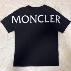 【美品】モンクレール　フロントロゴ　プリントTシャツ　ブラック　S 黒