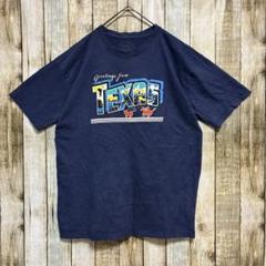 H60 カウボーイ TEXAS カラフルロゴ Tシャツ アメカジ 古着 テキサス
