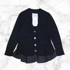 新品タグつき✨　sacai ドッキングカーディガン　コットンウールブレンド 新品タグつき✨sacai ドッキングカーディガンコットンウールブレンド