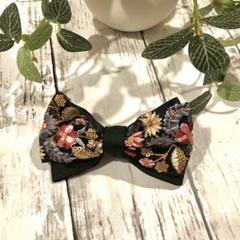 刺繍リボンヘアクリップ