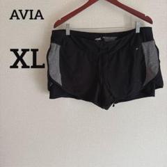 AVIA 【XL】ランニングショーツ インナーパンツ付き 大きいサイズ 黒