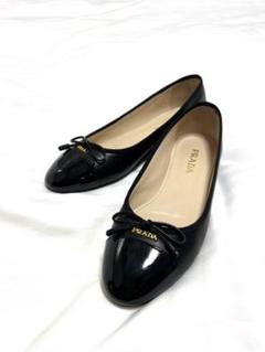 ⭐️未使用級⭐️PRADA フラットシューズリボンゴールドロゴ1F889D