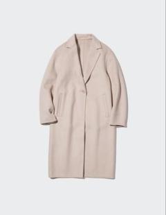 未使用品　ユニクロ　プラスジェイ　ダブルフェイス　ロング丈　羊毛　カシミヤ混 2025年最新】ダブルフェイス ロングコート ユニクロの人気