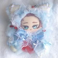 【クリームソーダ♡水色くま】 おすわりぬい服 16cm 【バッグチャーム】 クリームソーダ♡水色くま】 おすわりぬい服 16cm 【バッグ
