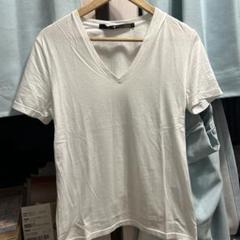 NO ID. ホワイト Vネック Tシャツ