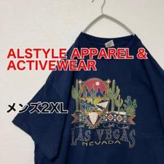 KA312【US輸入】AAA　Tシャツ【メンズ2XL】ネイビー