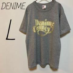 DENIME ドゥニーム　プリントTシャツ　半袖　クルーネック　 L グレー