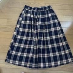チェック ロングスカート