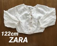 ZARA リネンブラウス　トップス 120 122 リネンシャツ キッズ 女の子