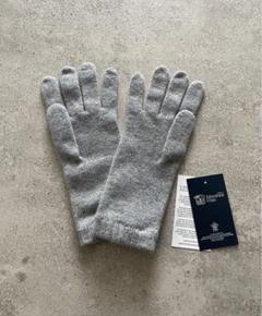 【新品】JOHNSTONS ジョンストンズ 手袋 ニットグローブ シルバー 上質を知る大人へ》世界最高級カシミヤの手袋とニットキャップ