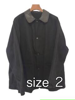 コモリ　デニムワークジャケット　シングル　テーラード　黒　コットン コモリ デニムワークジャケット シングル テーラード 黒