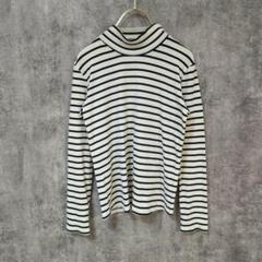 【美品】Papellapiz 長袖ニットカットソー ボーダー ハイネック F