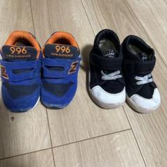 子供靴 ニューバランス996 スニーカー 青 14cm ノーブランド黒