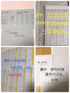 なっつりたーん　灘中　中学受験　国語 1日目対策資料　4セット Ha.k.様専用 灘中 中学受験 国語 1日目対策資料 4セット - メルカリ