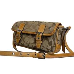 良品 COACH 2918 ショルダーバッグ 6844 斜め掛け シグネチャー
