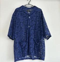 【新品】Needles レースガバナシャツ XL 23SS】Needles ニードルズ カバナシャツ レースクロス フラワー